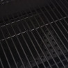 Grill węglowy z wędzarnią i dolną półką, czarny