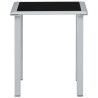 Leżaki ze stolikiem, 2 szt., aluminium, kremowe