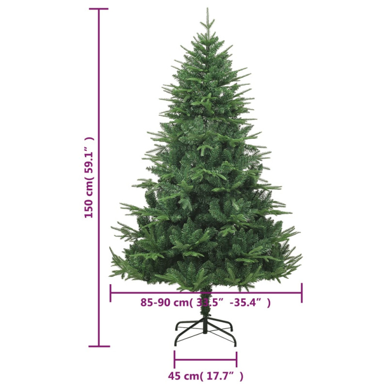 Sztuczna choinka, zielona, 150 cm, PVC i PE