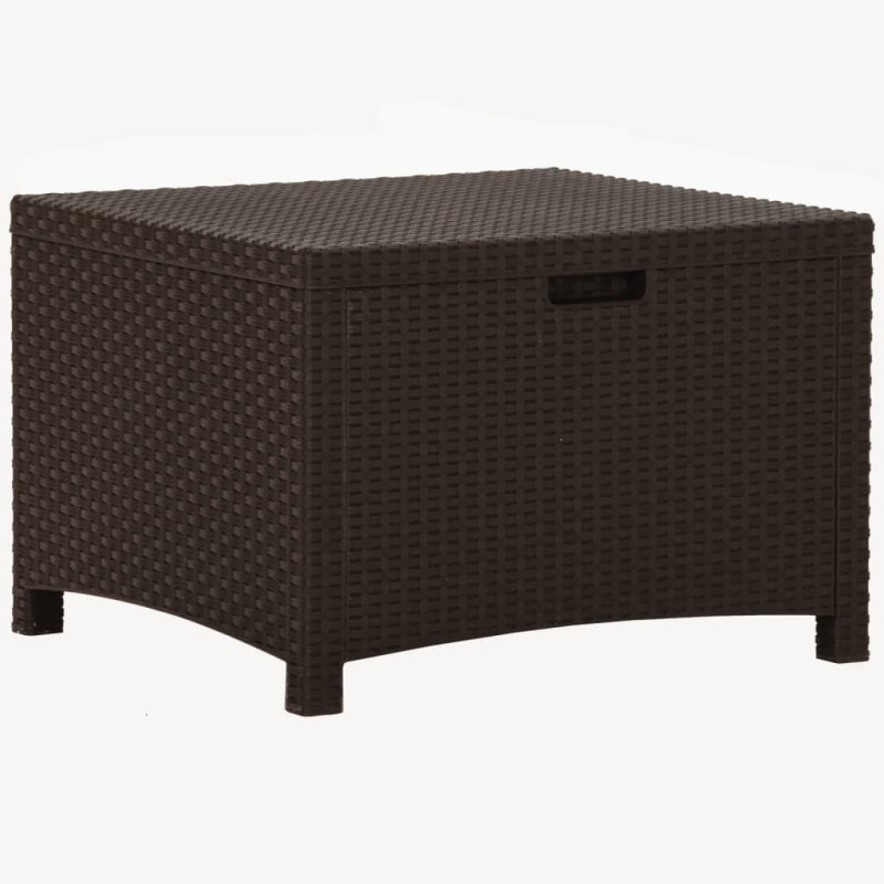 Skrzynia ogrodowa, 60x54x41 cm, rattan PP, brązowa