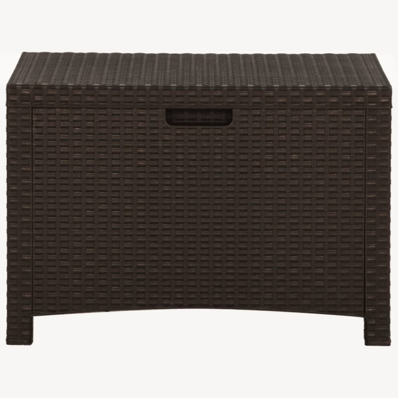 Skrzynia ogrodowa, 60x54x41 cm, rattan PP, brązowa
