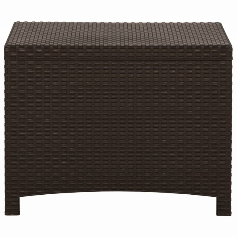 Skrzynia ogrodowa, 60x54x41 cm, rattan PP, brązowa
