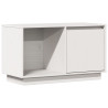 Szafka pod telewizor, biała, 74x35x44 cm, lite drewno sosnowe