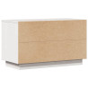 Szafka pod telewizor, biała, 74x35x44 cm, lite drewno sosnowe