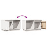 Szafka pod telewizor, biała, 74x35x44 cm, lite drewno sosnowe