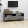 Szafka pod TV HAMAR, jasnoszara, 106x40x40 cm, drewno sosnowe
