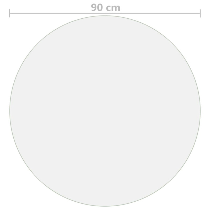 Mata ochronna na stół, przezroczysta, Ø 90 cm, 2 mm, PVC