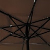 3-poziomowy parasol na aluminiowym słupku, taupe, 2,5x2,5 m