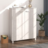 Szafka na buty HAMAR, biała, 85x40x108 cm, lite sosna