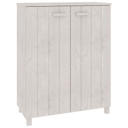 Szafka na buty HAMAR, biała, 85x40x108 cm, lite sosna