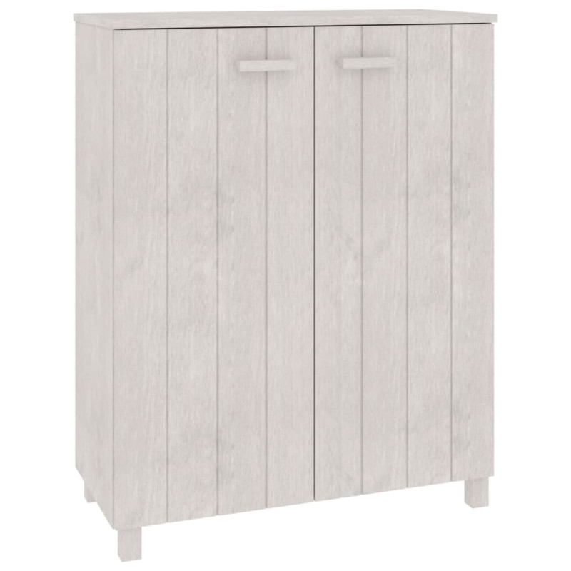 Szafka na buty HAMAR, biała, 85x40x108 cm, lite sosna