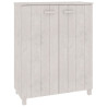 Szafka na buty HAMAR, biała, 85x40x108 cm, lite sosna