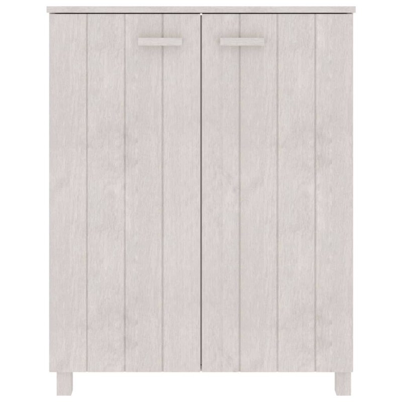 Szafka na buty HAMAR, biała, 85x40x108 cm, lite sosna
