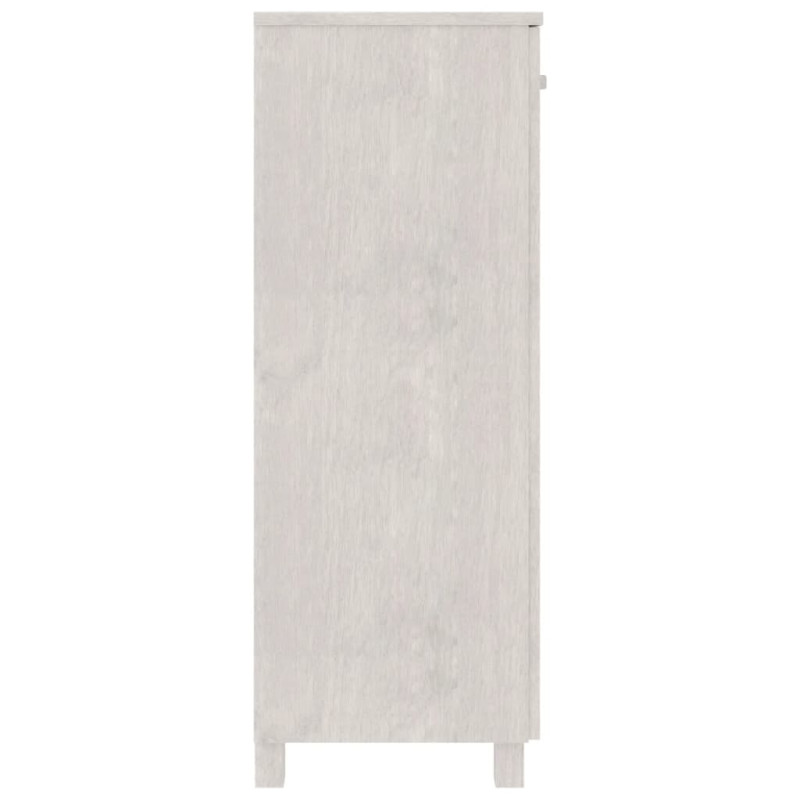 Szafka na buty HAMAR, biała, 85x40x108 cm, lite sosna