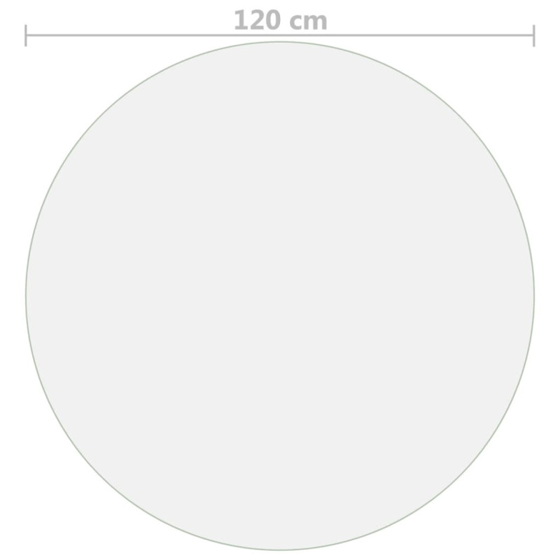 Mata ochronna na stół, matowa, Ø 120 cm, 2 mm, PVC