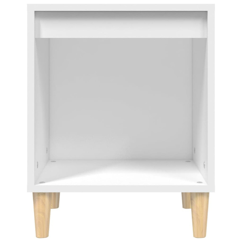 Szafka nocna, biała, 40x35x50 cm, materiał drewnopochodny