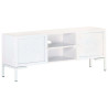 Szafka pod TV, biała, 115x30x46 cm, lite drewno mango