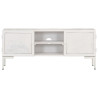 Szafka pod TV, biała, 115x30x46 cm, lite drewno mango