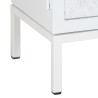 Szafka pod TV, biała, 115x30x46 cm, lite drewno mango