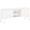 Szafka pod TV, biała, 115x30x46 cm, lite drewno mango