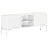 Szafka pod TV, biała, 115x30x46 cm, lite drewno mango