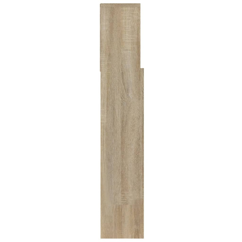 Wezgłowie łóżka z półkami, dąb sonoma, 100x19x103,5 cm
