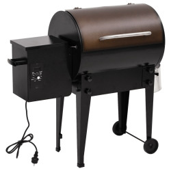 Grill na pellet, czarny, 94 cm, żelazo