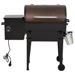 Grill na pellet, czarny, 94 cm, żelazo