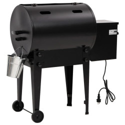 Grill na pellet, czarny, 94 cm, żelazo