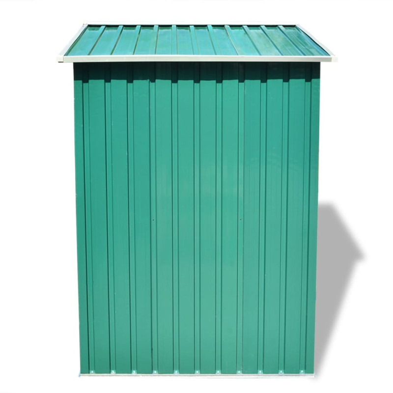 Szopa ogrodowa, metalowa, zielona, 204 x 132 x 186 cm
