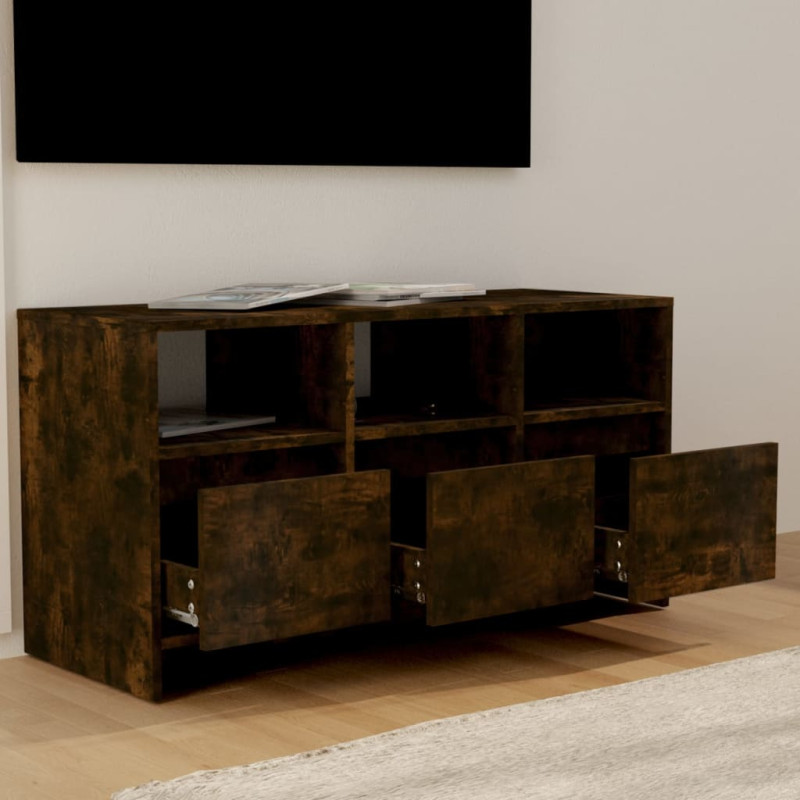 Szafka pod TV, przydymiony dąb, 102x37,5x52,5 cm