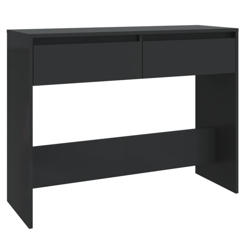 Stolik konsolowy, czarny 100x35x76,5 cm materiał drewnopochodny