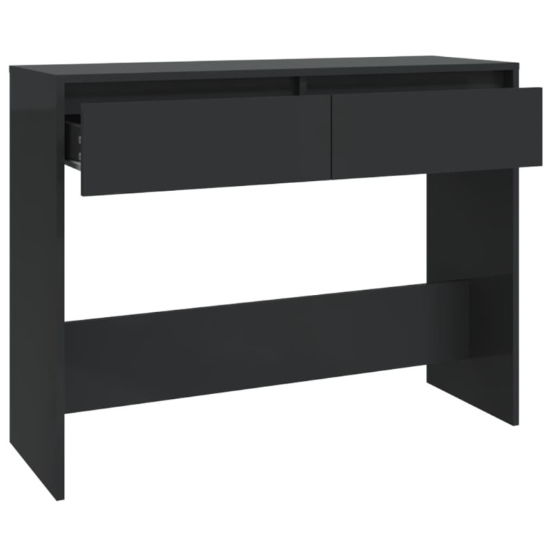 Stolik konsolowy, czarny 100x35x76,5 cm materiał drewnopochodny