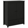 Szafka, czarna, 83x41,5x100 cm, lite drewno sosnowe