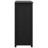 Szafka, czarna, 83x41,5x100 cm, lite drewno sosnowe