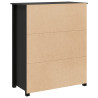 Szafka, czarna, 83x41,5x100 cm, lite drewno sosnowe