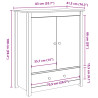 Szafka, czarna, 83x41,5x100 cm, lite drewno sosnowe