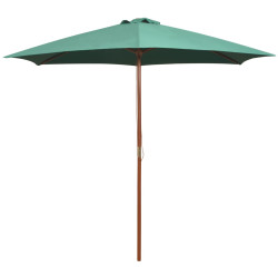 Parasol ogrodowy, 270x270 cm, drewno, zielony