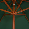 Parasol ogrodowy, 270x270 cm, drewno, zielony