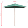 Parasol ogrodowy, 270x270 cm, drewno, zielony