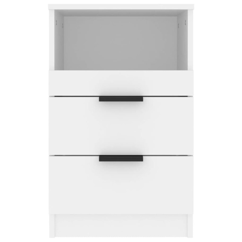 Szafki nocne, 2 szt., białe, materiał drewnopochodny