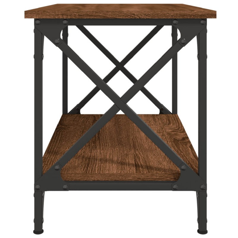 Stolik boczny, brązowy dąb, 55x38x45 cm materiał drewnopochodny