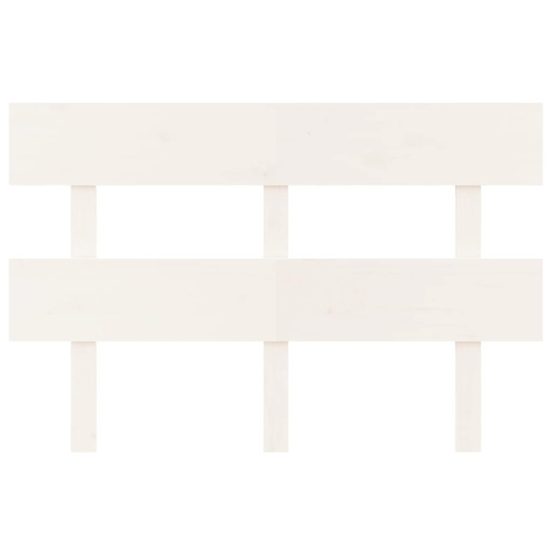 Wezgłowie łóżka, białe, 124x3x81 cm, lite drewno sosnowe
