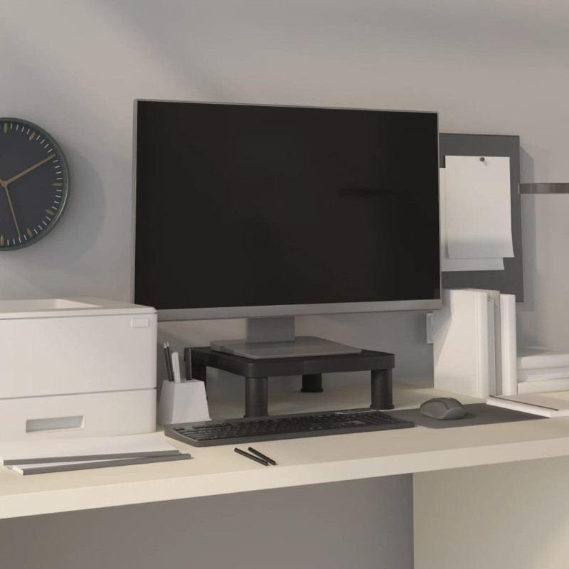 Podstawka pod monitor, czarna, 33,5x34x10,5 cm