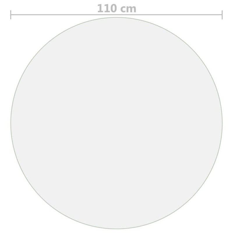 Mata ochronna na stół, matowa, Ø 110 cm, 2 mm, PVC