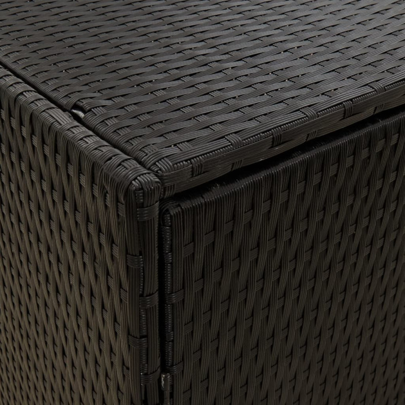 Szafka ogrodowa, czarna, 198x55,5x80 cm, rattan PE