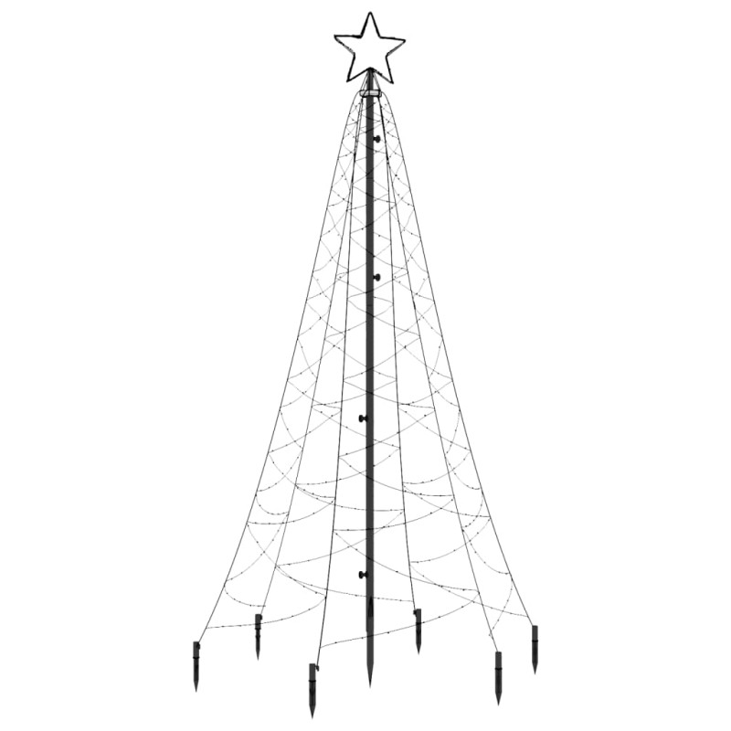 Choinka z kołkiem gruntowym, 200 kolorowych LED, 180 cm