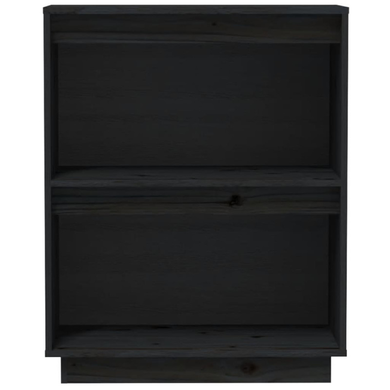Szafka, czarna, 60x34x75 cm, lite drewno sosnowe