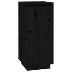 Szafka na buty, czarna, 35x35x80 cm, lite drewno sosnowe