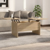 Stolik kawowy, dąb sonoma 80x50x42,5 cm materiał drewnopochodny